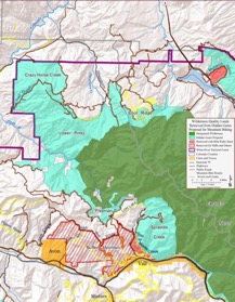 map: Hidden Gem Wilderness Proposal in Area