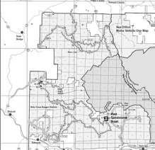 map: Hidden Gem Wilderness Proposal in Area - Current MVUM for area