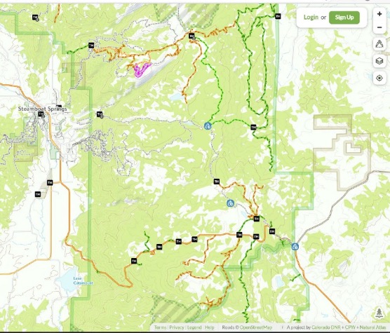 Map: Steamboat Springs Motorized Access