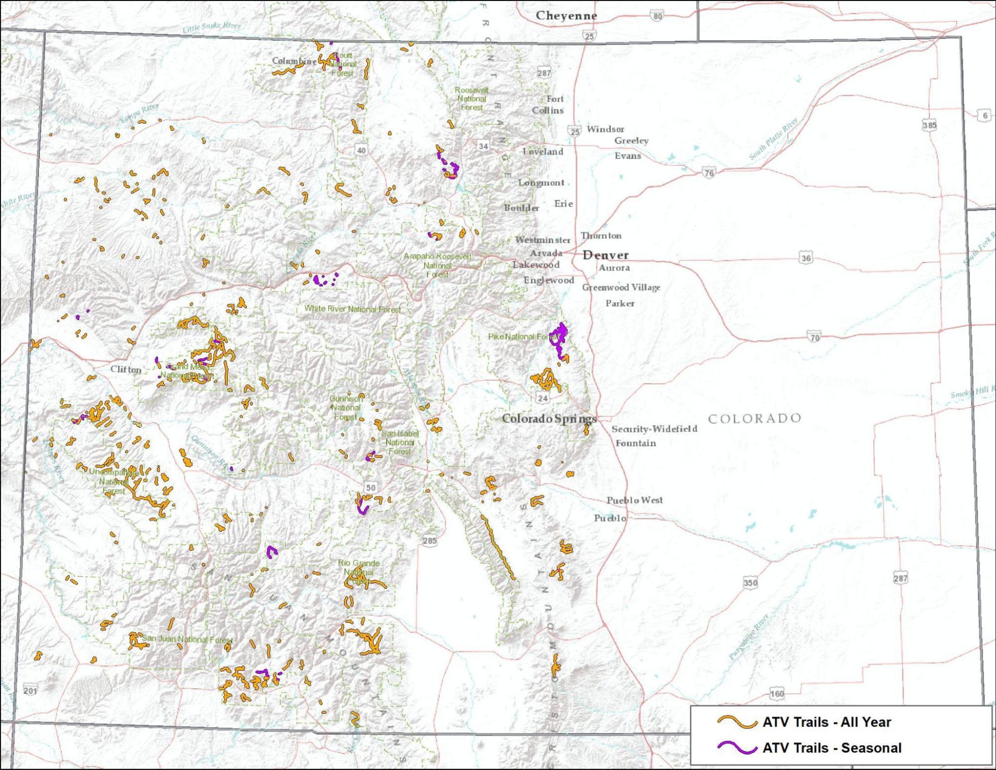 ATV trails map